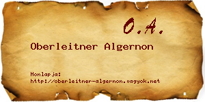 Oberleitner Algernon névjegykártya